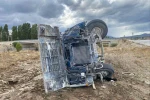 Bilecik’te devrilen tanker sürücüsü yaralandı