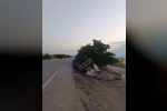 Bilecik’te yan yatan tırın sürücüsü yaralandı