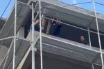 Binadan atlamak isteyen şahsı, itfaiye ekipleri ikna etti