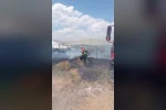 Bingöl’de çıkan bahçe yangını büyümeden söndürüldü