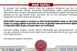Bingöl’de eğiteme 1 gün ara verildi