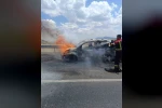 Bingöl’de yanan hafif ticari araç küle döndü
