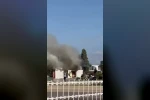 Bir anda patlayan trafo paniğe sebep oldu