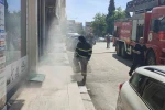 Bodrum katta çıkan yangında 4 kedi son anda kurtarıldı