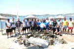 Bodrum’da deniz dibinden 370 kilogram atık çıkarıldı