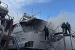 Bodrum’da Sadri Şener’in motoryatında yangın çıktı