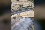Buca’daki yangına havadan ve karadan müdahale