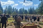 Burdur’da çıkan yangında hayatını kaybeden yaşlı çift toprağa verildi
