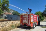 Burdur’da ev bahçesinde çıkan yangın çevreye sıçramadan söndürüldü