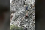 Burdur’da mahsur kalan keçiler ekipler tarafından kurtarıldı