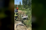 Burdur’da otomobil kanala düştü: 2 yaralı