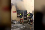 Burhaniye de baharatçı dükkanı yandı