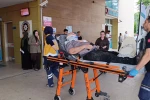 Bursa’da devrilen kamyonun sürücüsü yaralandı