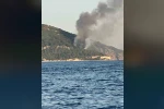 Büyükada’da plajda yangın paniği
