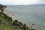 Çanakkale Boğazı’ndaki bombardımanın en net görüldüğü Baykuş iskelesi ve cephe hattı drone ile görüntülendi