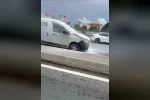 Çekmeköy’de yanan otomobil vatandaşların müdahalesiyle söndürüldü