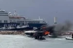Çeşme’de motoryatta yangın paniği