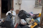 Çöp evde adım atacak yer bulunamadı