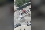 Çorum’da cipte çıkan yangını vatandaşlar ve polis söndürdü
