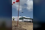 Çorum’da yamaç paraşütü pilotunun düşme anı kamerada