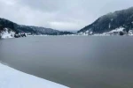 Çubuk gölü buz tuttu