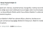 Cumhurbaşkanı Erdoğan’dan Bakiler için başsağlığı mesajı 