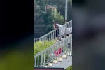 Cumhurbaşkanı Erdoğan’ın pankartını söküp zarar veren şahıs tutuklandı