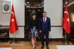 Cumhurbaşkanı Yardımcısı Yılmaz, Avrupa Komisyonu Genişlemeden Sorumlu Komiseri Kos ile görüştü