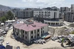 Defne ilçe jandarma komutanlığı hizmet binasında inşaat çalışmaları sürüyor