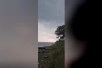 Denizden yükselen hortum korku dolu anlar yaşattı