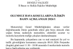 Denizli’de fırtına nedeniyle motorla trafiğe çıkışlar durduruldu 