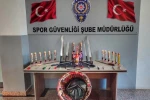 Deplasman otobüsünden adeta cephanelik çıktı