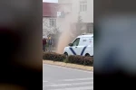 Derince’de delinen doğalgaz borusu mahalleliyi korkuttu