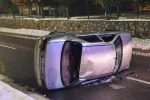 Devrilen otomobilde 1 kişi yaralandı