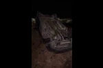 Devrilen otomobildeki kadın öldü, eşi ve oğlu yaralandı