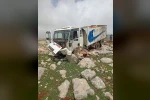 Diyarbakır’da freni boşan hafriyat kamyonu taşlara çarptı: 1 yaralı