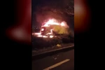 Diyarbakır’da seyir halindeki tır alev topuna döndü 