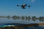 Dron ile çeltik ekimi
