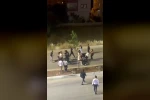 Düğün konvoyunda tekmeli, yumruklu kavga 