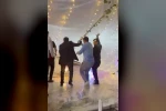 Düğünde oynayanların üzerine tente devrildi, eğlence kısa aranın ardından devam etti