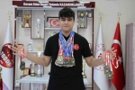 Dünya ve Türkiye dart şampiyonu Bedirhan Nas, 30 madalyaya ulaştı