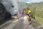 Dursunbey’de araç yangını ormana sıçradı