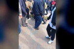 Düşerek yaralanan adama sağlık ekipleri müdahale etti