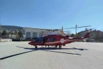 Duvara çarpan kamyonun sürücüsü hava ambulansıyla hastaneye yetiştirildi