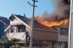 Düzce’de çatı yangını 