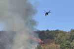 Düzce’deki orman yangınına helikopter ve 20 araçla müdahale sürüyor