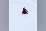 Düzceliler yaylada karın keyfini çıkardı