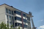 Elazığ’da 7 katlı binada baca yangını