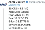 Elazığ’da bir deprem daha