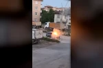 Elazığ’da park halindeki araç alev alev yandı